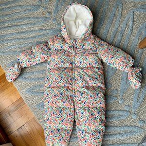 NWT snowsuit with detachable mitts and booties